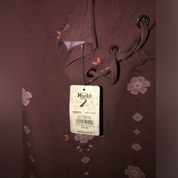 Dress by Mudd brand Size XL NWT Lace-up sueded long sleeved soft and warm - Picture 6 of 8